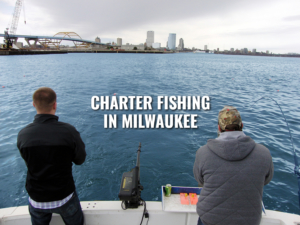 Charter fishing on Lake Michigan